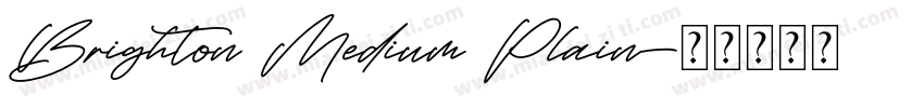 Brighton Medium Plain字体转换